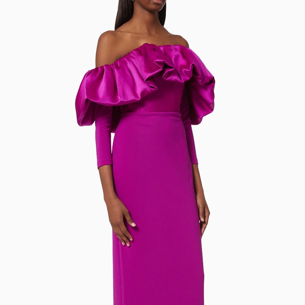 Solace London Elson Maxi Ruffle Dress